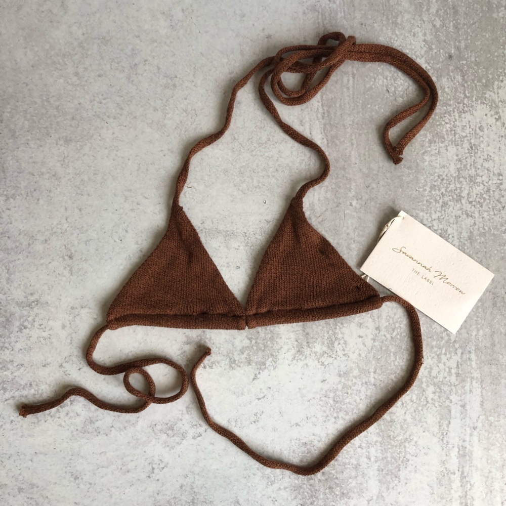 Savannah Morrow Top Triangle Knit Bronze Brown — image 3 of 8